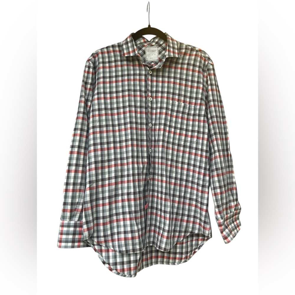 Billy Reid Plaid Button Down Dress‎ Shirt, Slim Cut